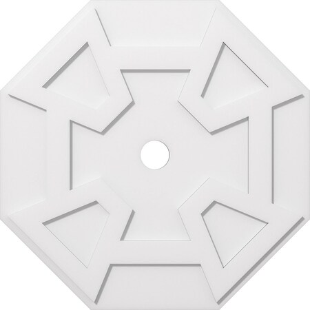 Ekena Millwork Logan Architectural Grade PVC Contemporary Ceiling Medallion, 32"OD x 3"ID x 11"C x 1"P CMP32LG-03000
